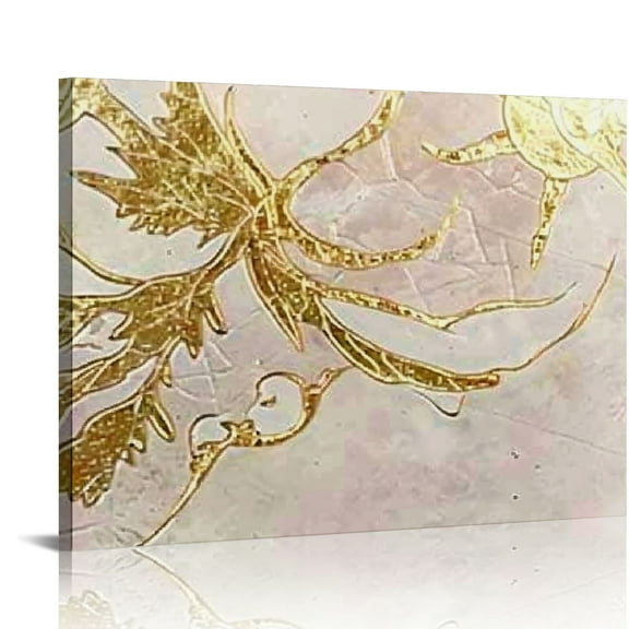 Nawypu Large Pink Canvas Wall Art for Living Room With Gold Goil - Framed Abstract Painting for Bedroom- 3 Pieces Modern Artwork for Office Home Decoration Ready to Hang