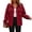 43#Wine, variant on Women Corduroy Shacket Button Down Shirts Long Sleeve Jacket Coat Oversized Casual Lapel Neck Solid Color Fall Winter Warm Clothes Beige 2XL