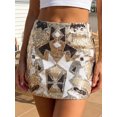 thumbnail image 6 of LMLYSoH Women's Summer Sequined Mini Skirt Casual Stylish Sparkly A Line Mid Rise Short Skirt, 6 of 9