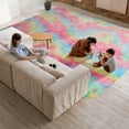 thumbnail image 3 of Ameha Shaggy Rug 5x7ft Ultra Soft Comfy Large Fluffy Rugs Non-Slip For Teen Adults Apartment Bedroom Home Decor Rainbow, 3 of 10