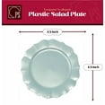 thumbnail image 5 of Green Plastic Plates, Scalloped Rim Pearl Turqoiuse Disposable Party Plates, 40 7.5 inch Salad/Dessert Plates - Posh Setting, 5 of 5