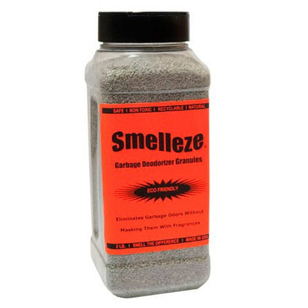 SMELLEZE Natural Garbage Smell Removal Deodorizer 2 lb. Granules Rids Smelly Trash Stench