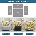 thumbnail image 6 of Psesaysky Sunflower Hummingbird Pattern Slipcovers for Recliners 4pc Elastic Sofa Cover Set with Side Pockets Thanksgiving Decor Fits Small Chairs Furniture Protection Easy to Clean, 6 of 7
