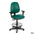 thumbnail image 2 of OFM 119-VAM-AADK-62 Vinyl Posture Task Chair with Arms and Drafting Kit-Teal, 2 of 5