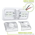 thumbnail image 3 of Leisure LED RV LED Ceiling Double Dome Light Fixture with ON/OFF Switch Interior Lighting for Car/RV/Trailer/Camper/Boat DC 12V Natural White 4000-4500K 48X2835SMD (Natural White 4000-4500K, 1), 3 of 9
