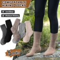 thumbnail image 3 of Calcetines MOGGEI de lana merino para mujer, senderismo e invierno, 5 pares, 3 of 6