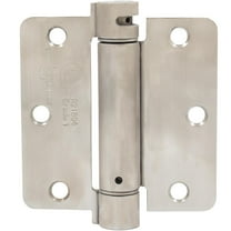 Adjustable Spring Hinge, 3-1/2 Inches, 1/4" Radius Corner, Satin Stainless Steel by Stone Harbor Hardware