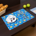 thumbnail image 2 of Placemat, Pioneer Flower Floral Print Pattern Place Mats Table Mat Set Of 2, PVC Washable Placemats for Party Kitchen Dining Decoration, 18x12 Inch, Fade Resistant, 2 of 6