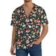 thumbnail image 1 of Balery Autumn Fox Owl Camisa Casual de Manga Corta con Botones para Hombre, Texturizada, Estilo Cubano, para Playa, Verano-Large, 1 of 5