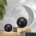 thumbnail image 3 of Gazing Ball 3.5 Inch 90mm Reflective Sphere Polished Hollow Ball Bright Black, 3 of 7
