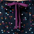 thumbnail image 3 of Fruit of the Loom Women's Sueded Jersey Crew Top and Fleece Pant Sleep Set, Berry/Multi Confetti, X-Large, 3 of 6