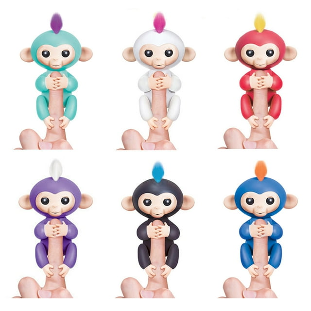 TFixol Interactive Finger Monkeys - 6 Vibrant Colors, Responsive to Touch & Sound, Perfect for Kids' Imagination & Stress Relief