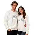 thumbnail image 5 of Yteetum Couples Matching Christmas Sweatshirts Oversized Crewneck Christmas Pullover Hoodless Sweatshirts Mens Womens Round Neck Xmas Graphic Print Loose Fits Long Sleeve Sweatshirts Christmas Gifts, 5 of 9