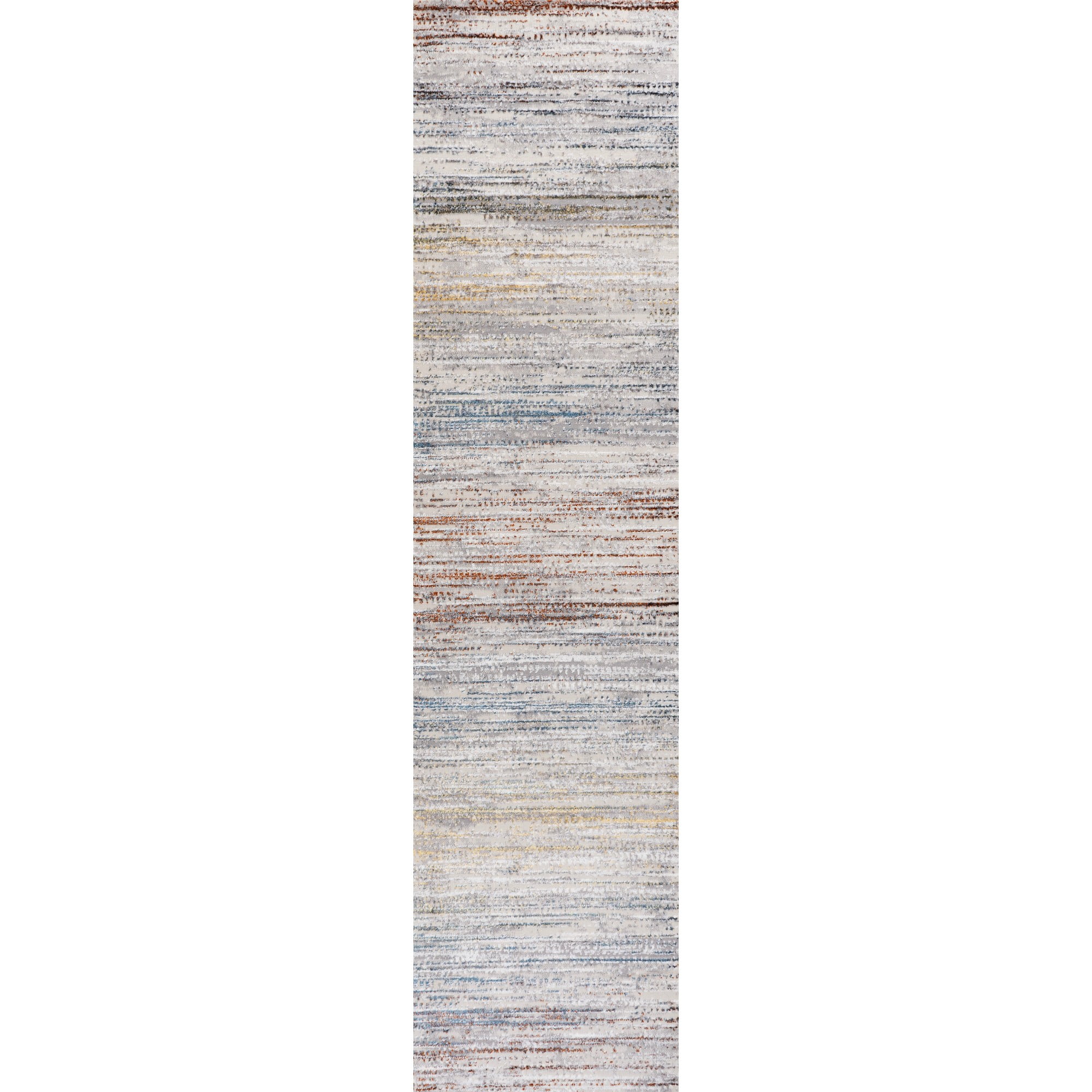 JONATHAN Y SILK ORCHID 2 x 8 Runner Rug, Loom Strie - Gray/Blue/Orange, SOR200E-28