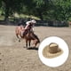 thumbnail image 5 of Sombrero vaquero occidental, sombrero fedora panamá de ala grande, fácil de plegar, para viajes y playa. Amarillo, 5 of 8
