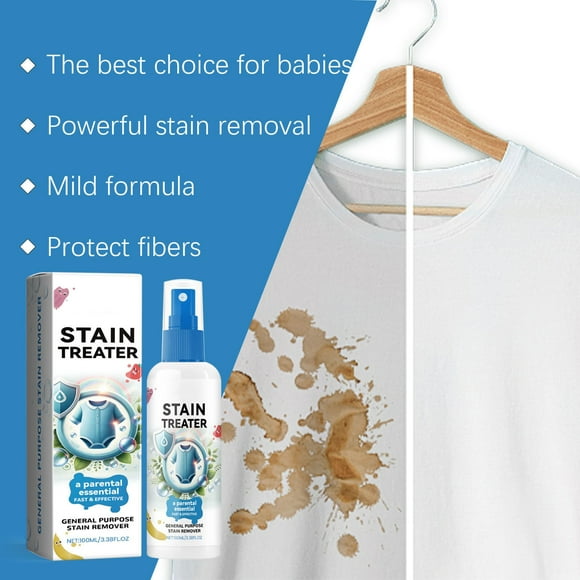 Riforla Laundry Stain Remover for Clothes Upholstery Carpet Stain Spray NonIonic Garment Powerful Oil & Stain Remover 100ML Cleaning Agents Blue 14.8X3.8cm