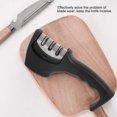 thumbnail image 4 of Black thickened three-stage manual cutting grinder kitchen sharpening tool, 4 of 7