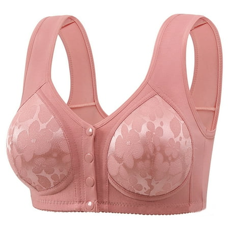 Discount Bonanza  Woman Color Thin And Steel Hoop Gathered Breathable Underwear  Daily Bras  Thin Fit  Stainless Steel  For Women  Comfortable  Seamless  Undergarments  Plus Size Bra | Pink 48/110