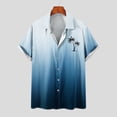 thumbnail image 1 of Hooded & Blouse jovatis Short Sleeve Shirts for Mens,Men Casual Buttons Print Turndown Short Sleeve Shirt Blouse, 1 of 5