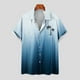 thumbnail image 5 of Mens Manga Corta Botón Abajo Camisas Botones Casuales Imprimir Blusa Turndown, Camisa de Poliéster para la Fiesta, los Negocios Y el Uso Casual Diario, 5 of 5