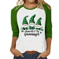 thumbnail image 2 of HOMBOM Womens Shamrock Shirts Holiday Irish Graphic Tees Green St.Patrick's Day 3/4 Sleeve Trendy Tshirts for Women Crewneck, 2 of 5