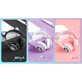 thumbnail image 5 of Kuyaon Auriculares inalámbricos para niños y niñas, orejas de gato con luz LED, auriculares Bluetooth con micrófono para la escuela/viajes/deportes/juegos/regalos/Navidad (negro), 5 of 5