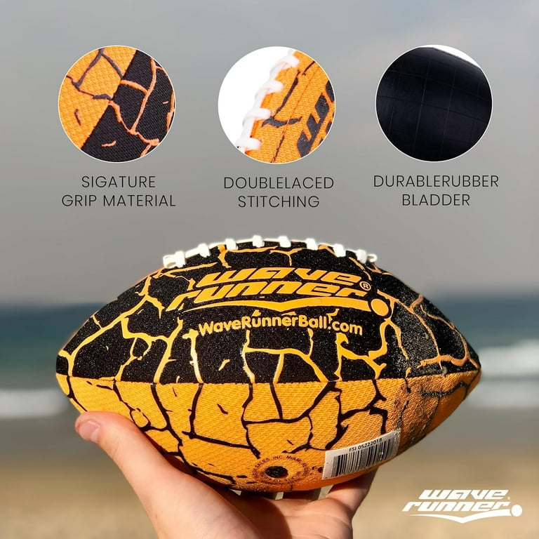 Wave Runner Waterproof Football- Size 9.25, Sure-Grip, Beach