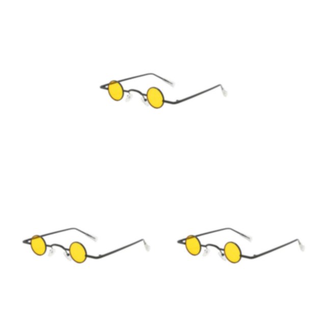 Transemion Cadre Rond Rétro Léger en Métal pour Style Sans Lunettes Résine Style 4 3ensemble