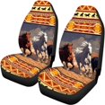 thumbnail image 6 of Pzuqiu Aztec Horse Car Seat Covers Full Set, Automotive Seat Covers Accessories Breathable Front Car Seat Cover Pack of 4 Car Seat Protector Cushion Pad Mat Easy to Install, 6 of 7