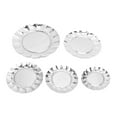 thumbnail image 1 of Juego de 5 platos de comida de acero inoxidable de 13 cm, 15 cm, 16,5 cm, 20 cm y 25 cm., 1 of 14