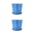thumbnail image 1 of Kearding Florero De Plástico - Clásico No Fácil De Romper Jardín Multicolor Equipado Con Placa Elegante Amplia Aplicación Azul M 1 Azul m,1 2piezas, 1 of 4