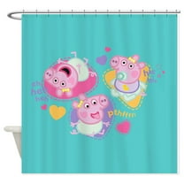 CafePress - Peppa Pig: Happy Baby - Unique Fabric Shower Curtain 70" x 72"