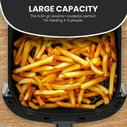 EDX Air Fryer,6 Qt Compact & Large with 400F for Crispy, Electric Multifunctional Cooker with Digital LED, Grey