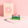 3D Laser Cut Handmade Sakura Kissing Lover Paper Invitation Greeting Card Flamingo