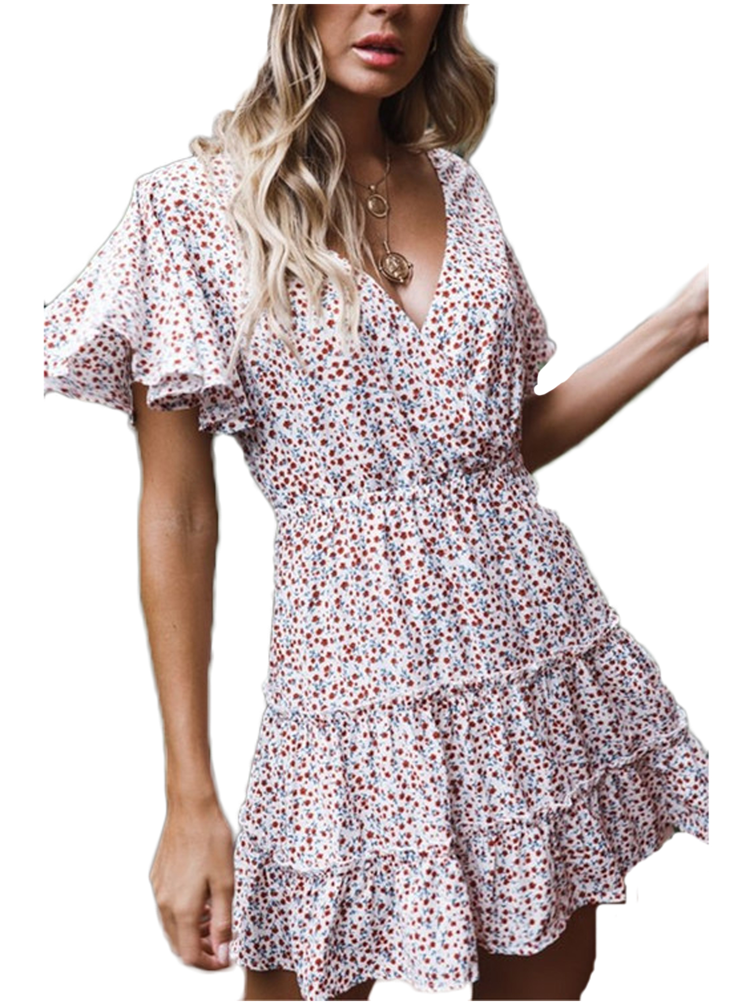 floral summer wrap dress