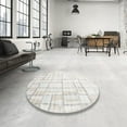 thumbnail image 3 of Ahgly Company Indoor Square Contemporary Platinum Gray Abstract Area Rugs, 3' Square, 3 of 6