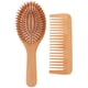 thumbnail image 1 of FELTECHELECTR Cepillo de dientes anchos desenredantes de bambú natural, 2 unidades, para niños y adultos., 1 of 6