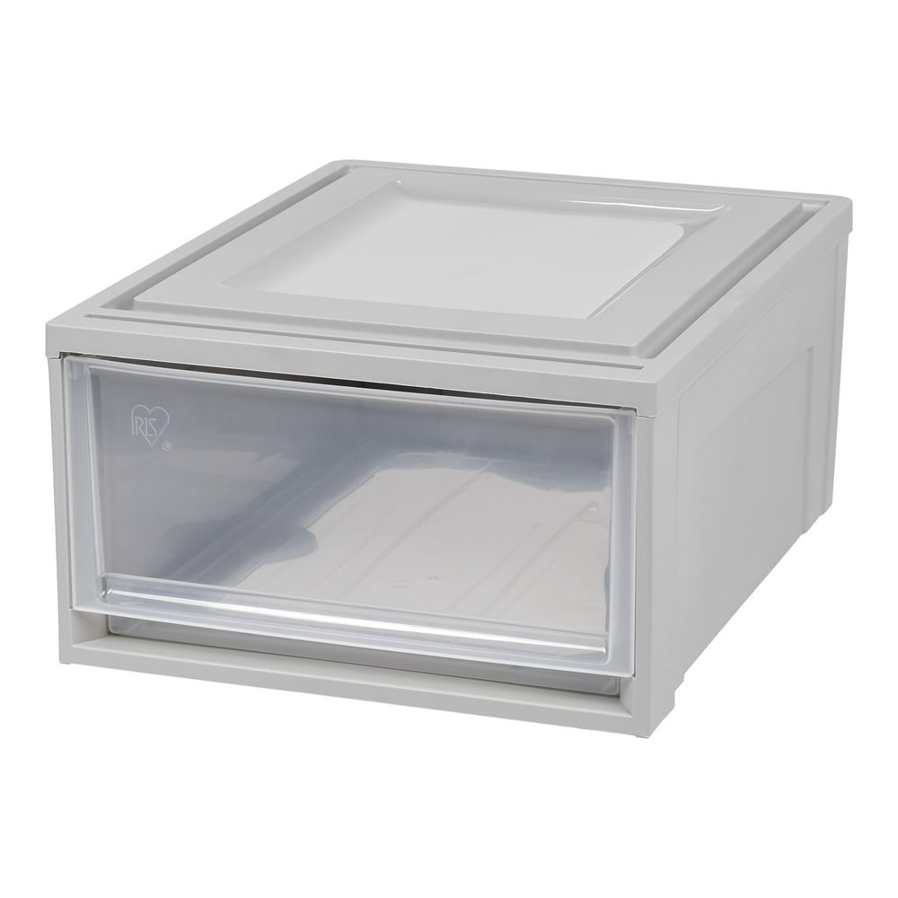 Iris Medium 1 Drawer Stackable Storage, Gray 170473