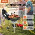 thumbnail image 2 of VEVOR 22 inch Kettle Charcoal Grill BBQ Portable Grill Outdoor Barbecue Cooking - 22'', 2 of 5