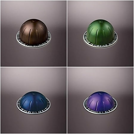 Nespresso Vertuoline Coffee and Espresso Capsules - The Dark Assortment: 1 Sleeve of Intenso, 1 Sleeve of Stormio, 1 Sleeve of Diavolitto and 1 Sleeve of Altissio for a Total of 40 Capsules