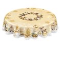 thumbnail image 4 of Christmas Tablecloth Round 60 Inch, Holiday Dining Table Cover, Festive Christmas Table Decor for Kitchen Home Party, 4 of 5