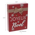 thumbnail image 2 of Christmas Rectangle Table Block With Bow Joyeux Noel, 2 of 3