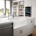 thumbnail image 3 of Houzer Platus 33 inch White Fireclay Apron Front Farmhouse Single Bowl Kitchen Sink - PTG-4300 WH, 3 of 9