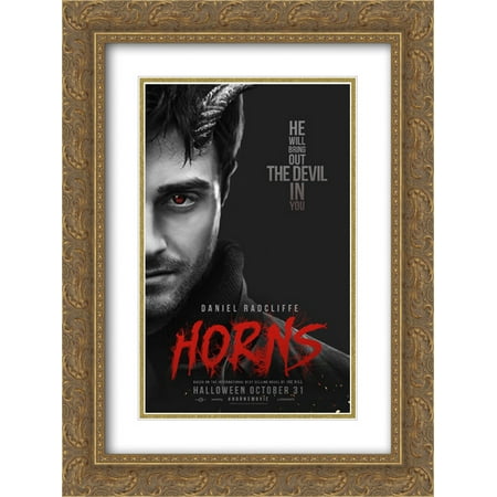 Horns 18x24 Double Matted Gold Ornate Framed Movie Poster Art Print Walmart Com