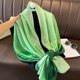 thumbnail image 5 of Bufandas de seda degradada para mujer, marca de lujo, hijab, pañuelo para mujer, chales, pañuelo de seda, pañuelo para la cabeza, hijab, poncho de playa, 5 of 5