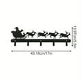 thumbnail image 2 of 【Christmas Metal Wall Decor】Santa Claus with Reindeer Sleigh - Festive Holiday Home Decoration for Living Room, Bedroom, Entryway, 2 of 13