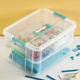 thumbnail image 5 of Sterilite Convenient Home 2-Tiered Layer Stack Carry Storage Box, Clear, 5 of 5