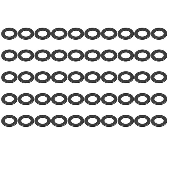 50pcs M14 Engine Oil Drain Plug Rubber Crush Washer Seal Ring Gasket Universal Black for Car