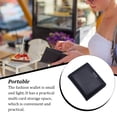 thumbnail image 4 of Qarigey Cartera de mujer PU llaves recibos monedas foto almacenamiento monedero portátil viaje fecha tarjeta de crédito bolsa de bolsillo Carteras Negro, 4 of 6
