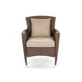 thumbnail image 4 of W Unlimited Galleon Garden Patio Armchair in Dark Brown and Beige (Set of 2), 4 of 4